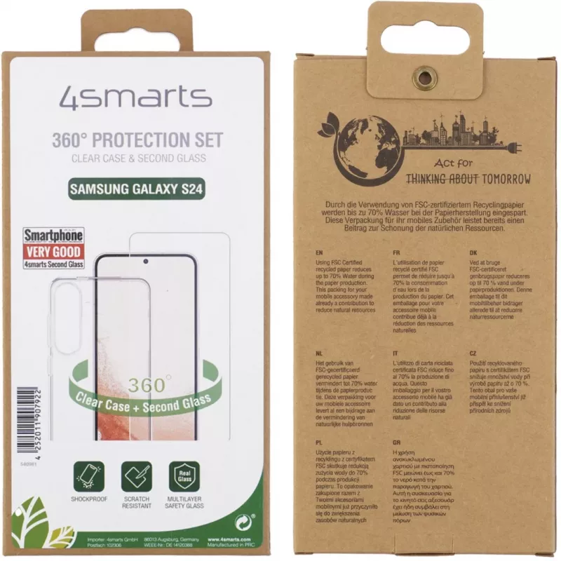Funda 4smarts Galaxy S24 transparente 15,8 cm (6,2