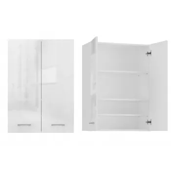 Armario de almacenamiento de baño Topeshop POLA MINI DD blanco brillo blanco