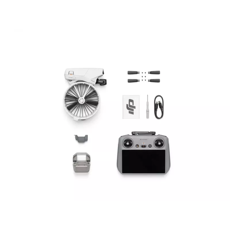 Dron DJI Flip con mando DJI RC 2, 48 MP, 4K HDR (3840x2160), 3110 mAh, 16 m/s, hasta 31 min de vuelo, menos de 249 g, negro/blanco