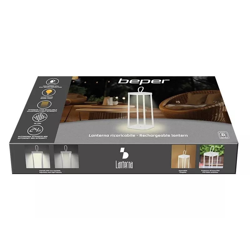 Linterna recargable Beper P207ILI101 — linterna LED portátil blanca, a pilas