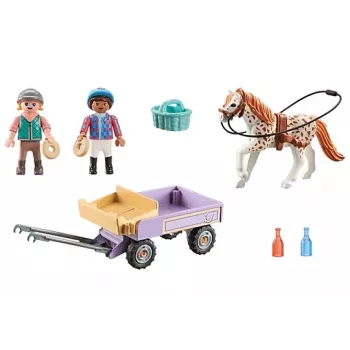 Playmobil 71496 Horses of Waterfall: Carruaje de poni