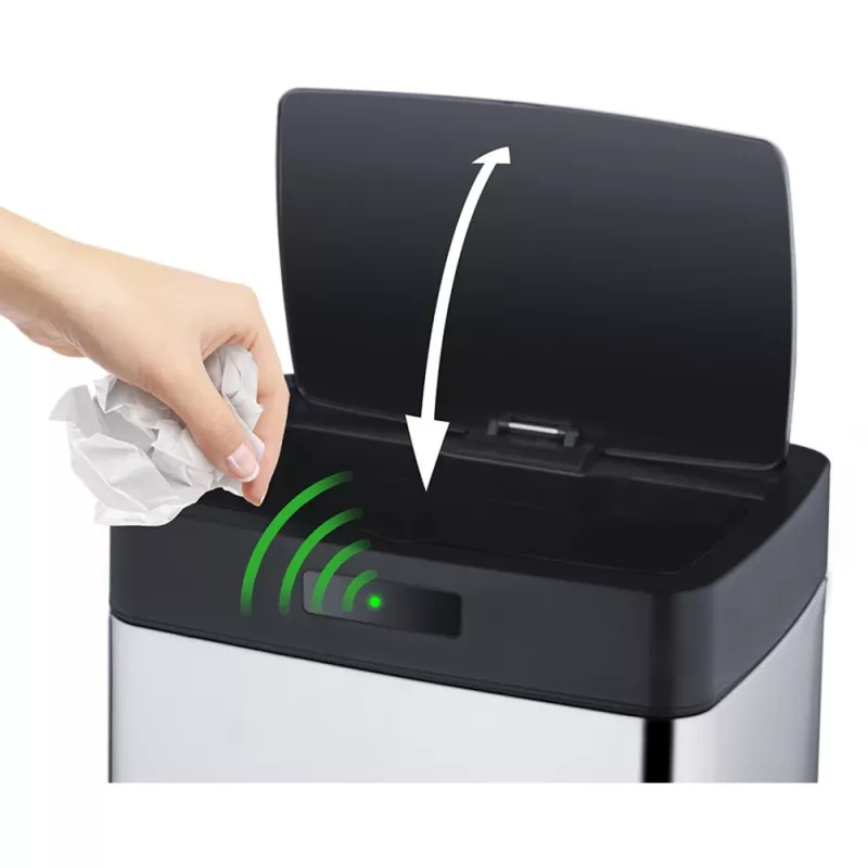 Papelera de acero inoxidable sin contacto LT8044