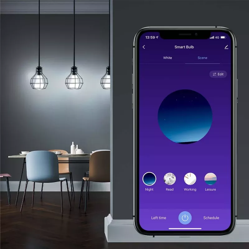 Lámpara Smart WiFi Tellur TLL331341 9W RGB regulable — LED RGB Wi‑Fi 9W, regulable