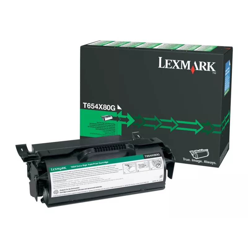 Cartucho de tóner Lexmark T654X80G 36K PGS Negro