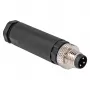 Conector DeLOCK M8 codificación A 3 polos conector macho conexión por tornillo negro