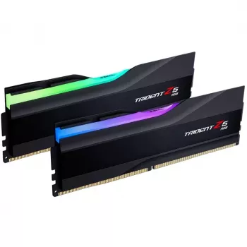 DIMM 32 GB DDR5-7600 (2x 16 GB) Dual-Kit, memoria RAM negra, F5-7600J3646G16GX2-TZ5RK, Trident Z5 RGB, INTEL XMP
