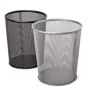 Papelera Forpus, 12 l, negro, metal perforado