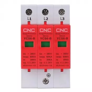 Protector contra sobretensiones HiSmart NV821709 3 polos, 30–60 kA, 385 VAC