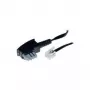 S/CONN 6m TAE-N – RJ 11 negro transparente ShiverPeaks