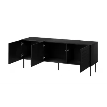 Mueble RTV SIENA 150.5x40x60 negro mate