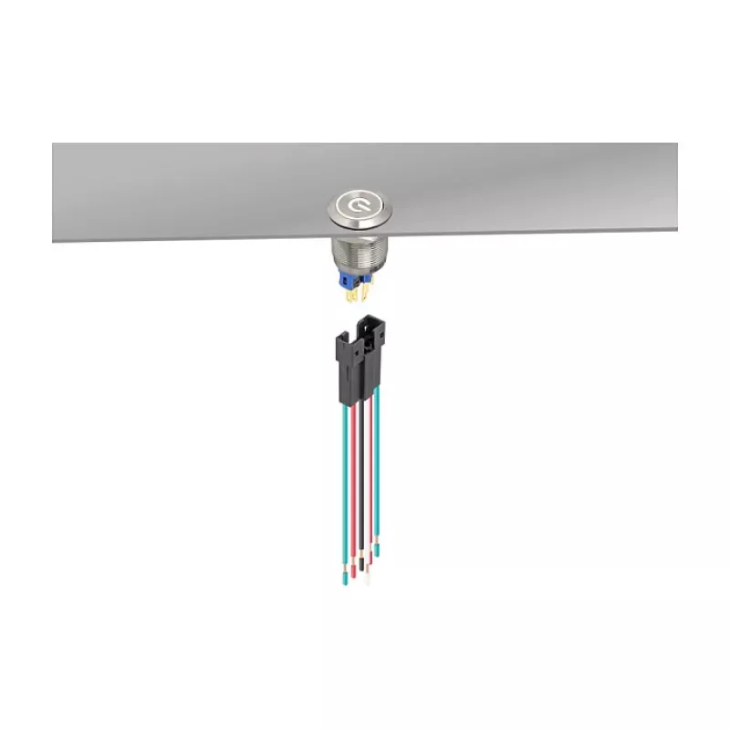 Delock 90791 Zócalo para pulsador o interruptor de 22 mm de 6 pines