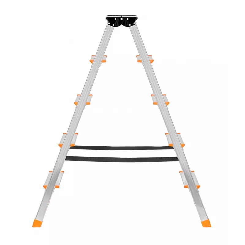 Krause Dopplo 120410 escalera de tijera de doble acceso, aluminio, 2 x 5 peldaños