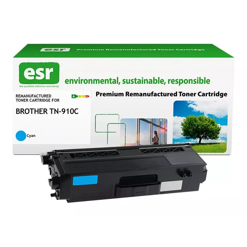 Cartucho de tóner ESR compatible con Brother TN-910C cian remanufacturado 9.000 páginas