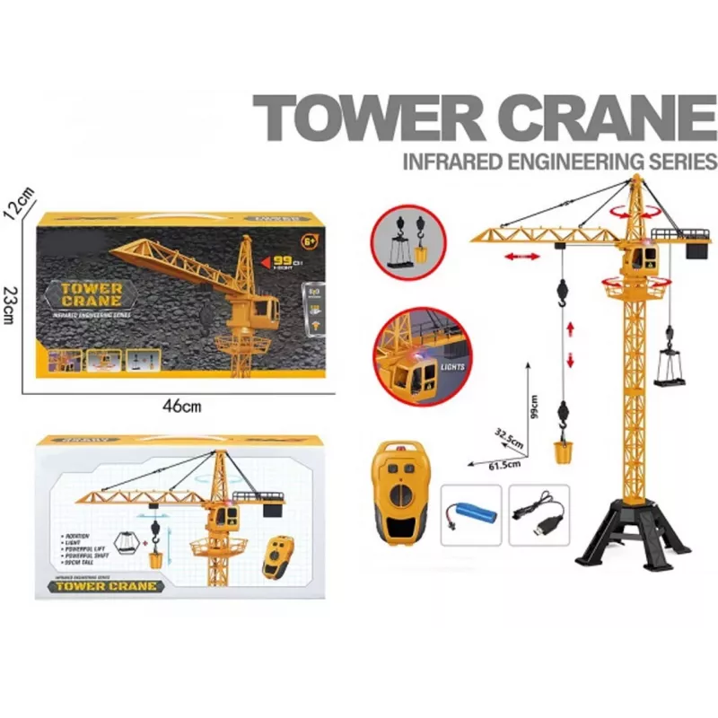 Grúa torre R/C modelo Madej 013211 juguete de construcción teledirigido