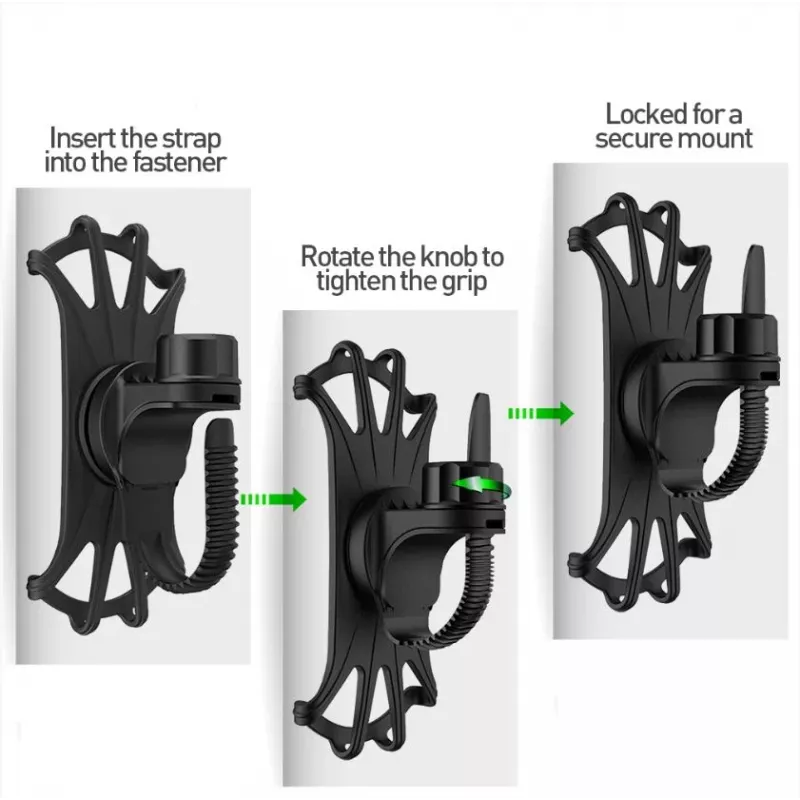 Soporte para móvil de bicicleta Tellur BPH100 negro – soporte de manillar para smartphones, ajustable