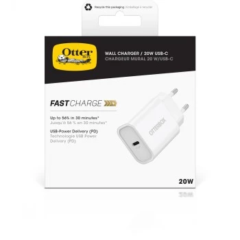 Cargador de pared OTTERBOX 78-81340 20W USB‑C (USB‑PD) blanco