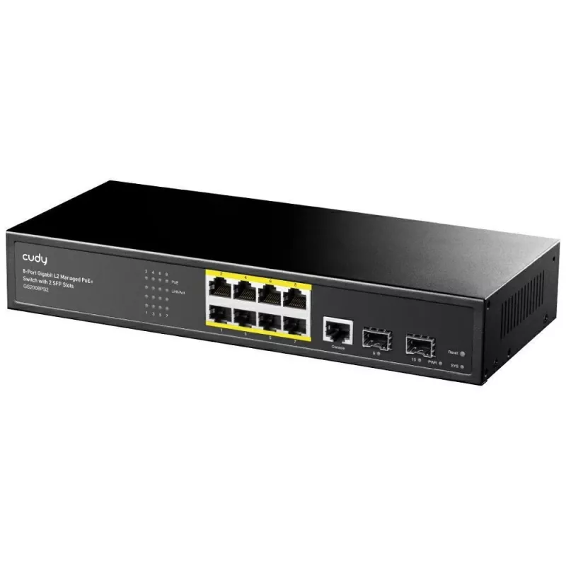 Switch gestionado Cudy GS2008PS2 L2 Gigabit Ethernet 8 puertos PoE
