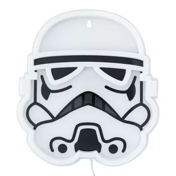Luz LED de neón para pared Paladone Stormtrooper modelo PP14595SWVN, iluminación decorativa Star Wars