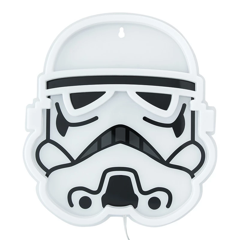 Luz LED de neón para pared Paladone Stormtrooper modelo PP14595SWVN, iluminación decorativa Star Wars