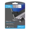 Memoria USB PNY Elite-X 256 GB USB Type-C 3.2 Gen 1 (lectura 200 MB/s, escritura 100 MB/s) negra