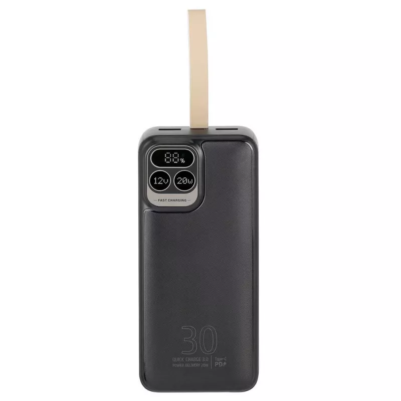 Rivacase VA2585 Batería externa 30000 mAh 20W, negro