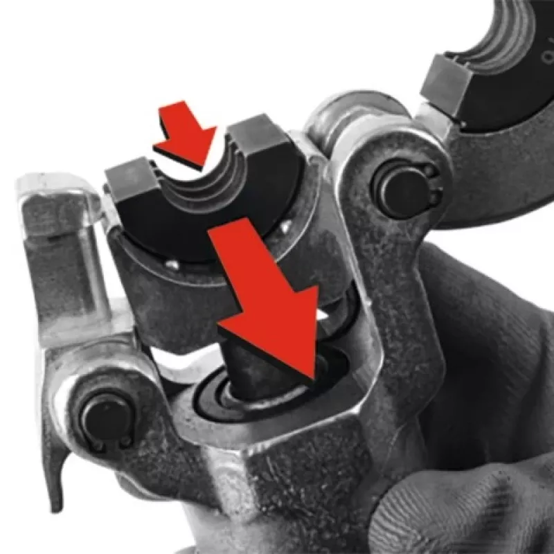 Yato PEX-AL-PEX Tenaza de crimpar manual con set de 8 mordazas