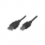 manhattan Cable de conexión, cable de conexión USB, USB-B a USB-A 2.0, longitud: 3 m, color: Negro (333382)