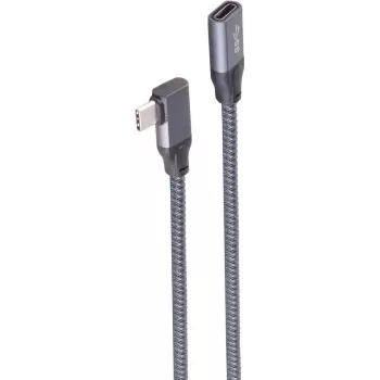 ShiverPeaks SHVP BS13-56020 - Cable USB 3.2 90° C conector macho a conector hembra 1,0 m - Cable - Digital/Datos (BS13-56020)