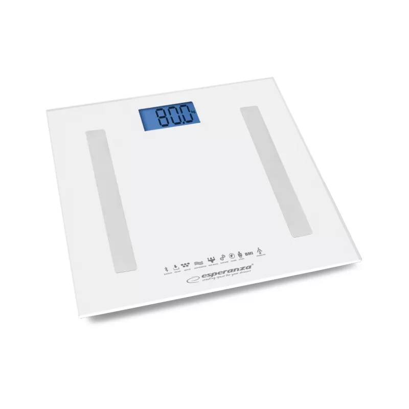 Esperanza EBS016W báscula de baño cuadrada blanca báscula de baño electrónica