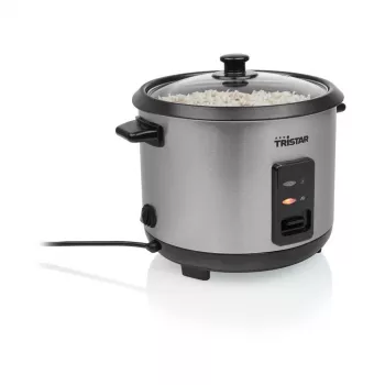 Olla arrocera Tristar RK-6147 — 1,5 L, 500 W, negro/plata
