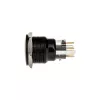 Pulsador antivandálico DimasTech 22 mm Blackline Dot RGB PD223