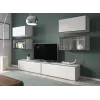 Conjunto de muebles de salón Cama ROCO 3 (2xRO3+2xRO4+2xRO1) blanco/negro/blanco
