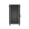 Armario rack LANBERG FF01-6222-12B 22U 600x1200 mm negro con puertas frontal y trasera de cristal