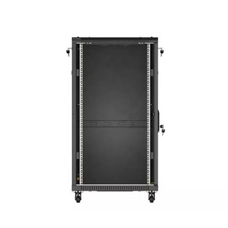 Armario rack LANBERG FF01-6222-12B 22U 600x1200 mm negro con puertas frontal y trasera de cristal