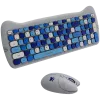 Conjunto de teclado y ratón inalámbricos CANYON HSET-W6 Kitty Edition AAA AA azul