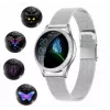 Smartwatch ORO-MED ORO-SMART CRYSTAL SILVER — caja redonda de metal, LCD 240 × 198, pantalla de 1,04 pulgadas, Bluetooth 4.0, sumergible, batería de 120 mAh