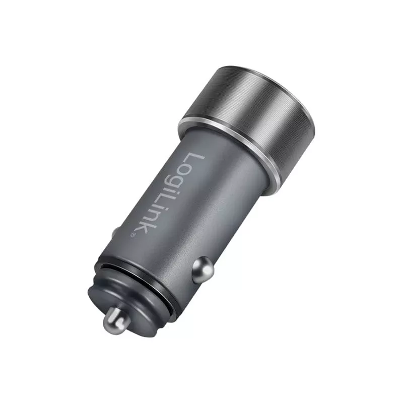 Fuente de alimentación para coche LogiLink – 36 vatios – 3 A – PD 3.0, QC 3.0 – 2 puertos de salida (USB, USB-C de 24 pines)