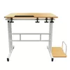 Mesa portátil para portátil Maclean, blanca, 80x60cm, 50kg máx, altura ajustable 67-115cm, MC-124 W