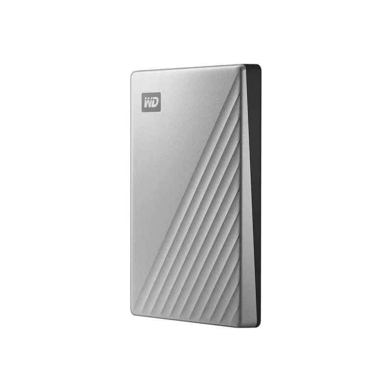 WD My Passport Ultra para Mac WDBKYJ0020BSL - Disco duro - cifrado - 2 TB - externo (portátil) - USB 3.0 (conector USB-C) - AES de 256 bits - Plata