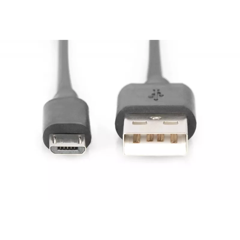 Cable de conexión Assmann USB 2.0. Type-A - Micro B M/M. 1,0 m. Conforme USB 2.0. UL. bl (AK-300110-010-S)