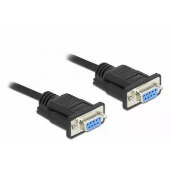 Cable serie DeLOCK 86605 negro 2m RS-232 Sub-D9