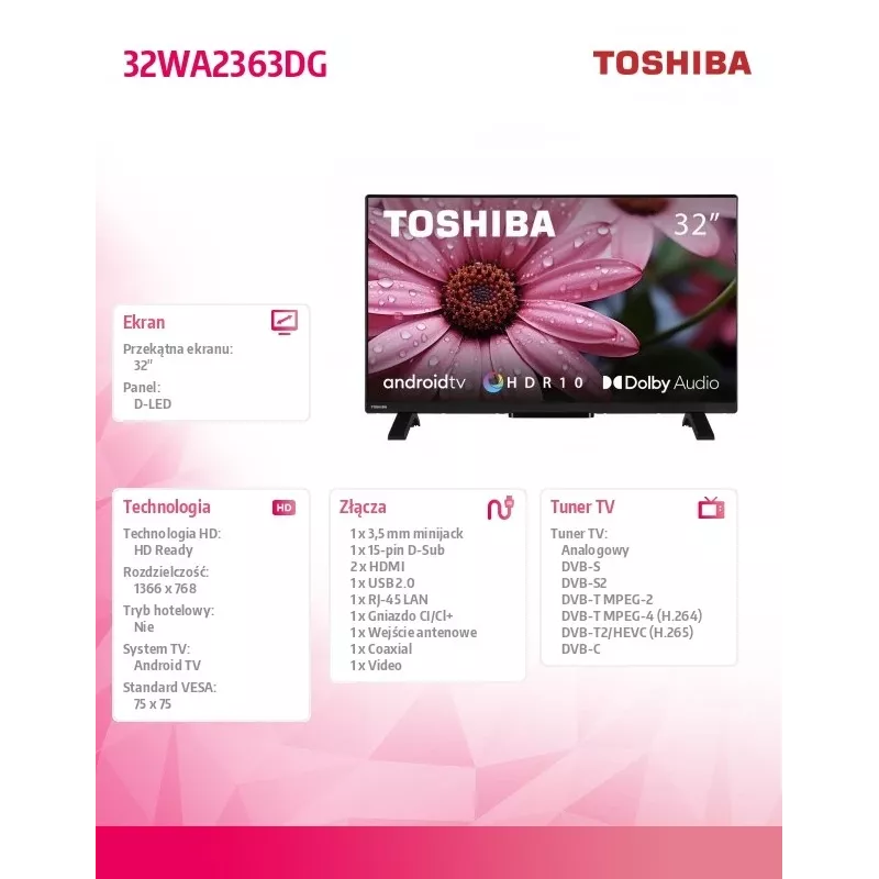 TV Toshiba 32WA2363DG 32