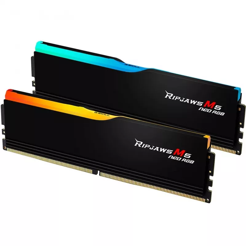 DIMM 64 GB DDR5-6000 (2x 32 GB) Dual-Kit, memoria RAM negra, F5-6000J2836G32GX2-RM5NRK, Ripjaws M5 Neo, AMD EXPO