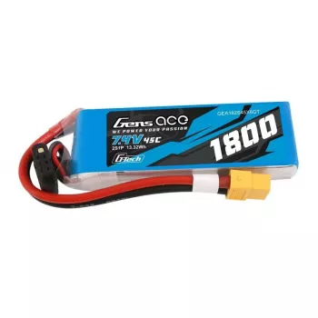 GensAce G-Tech LiPo 1800mAh 7.4V 45C 2S1P XT60 Batería