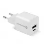 Cargador de pared everActive SC-330Q con 1x USB-A y 1x USB-C, 20W, blanco