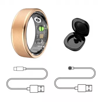 Anillo inteligente MANTA SR01GD 62mm OneRing Gold — talla 62, acabado dorado metálico