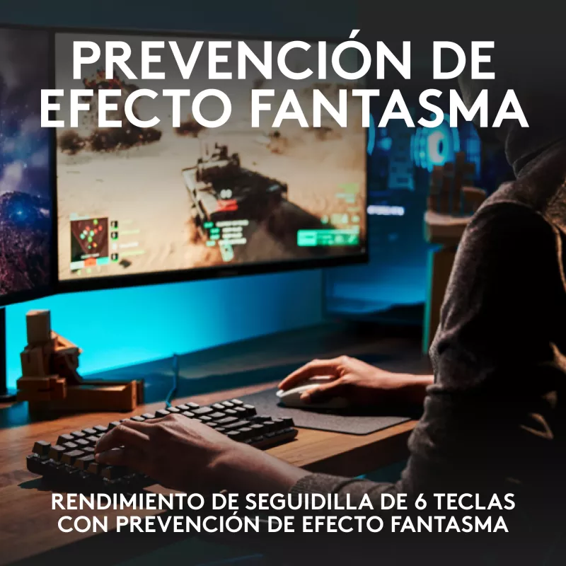 Logitech G G413 TKL SE, con cable, USB, interruptor mecánico, QWERTZ, LED, Negro