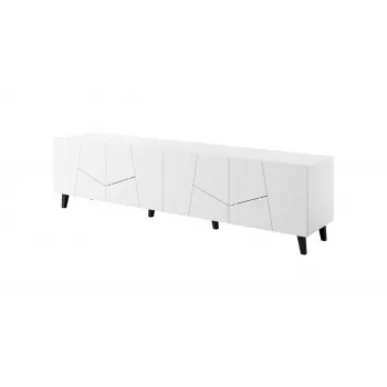 Mueble RTV ETNA 200x42x52 blanco mate
