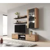 Cama set de dos estantes 125cm SOHO roble lefkas/Negro