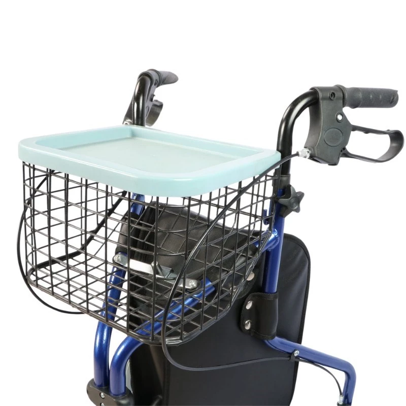 Andador REHA FUND RF-621 de tres ruedas, con cesta y bolsa